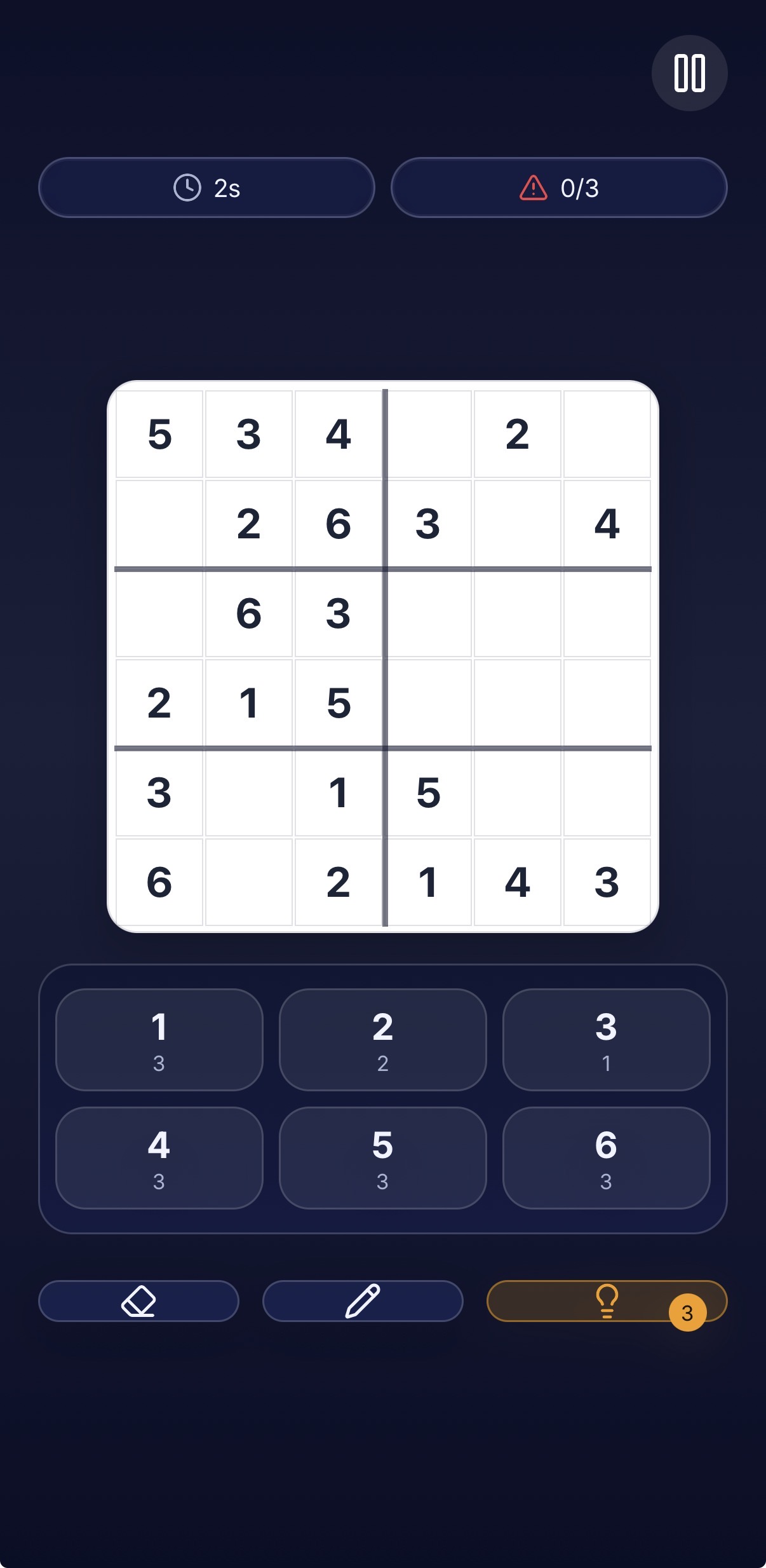 Mini Sudoku gameplay